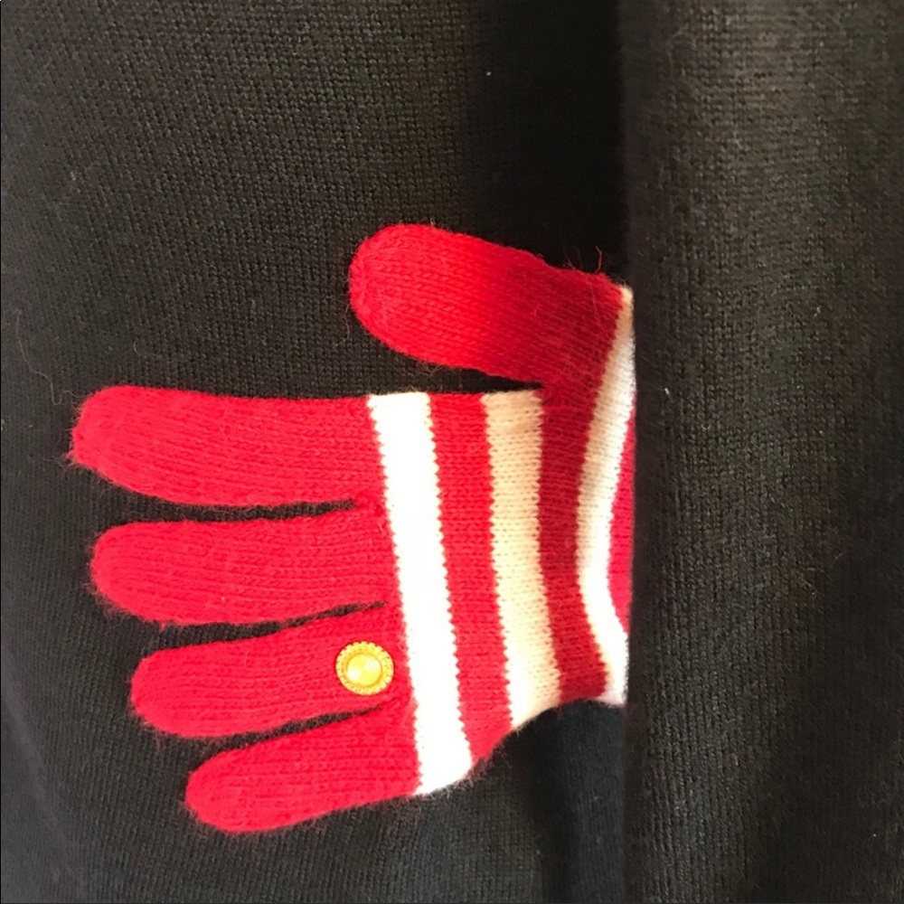 Moschino Sm black wool appliqué glove cardigan. - Picture 2 of 7